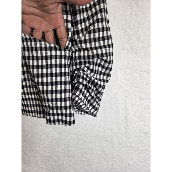 Veronica Beard Blazer 4 Black White Gingham Check Ruched Sleeve Quiet Luxury - Picture 10 of 16